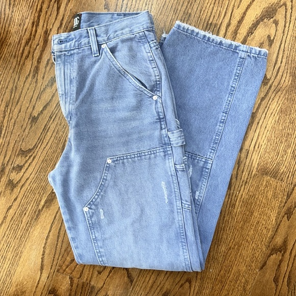 Women's Purple High-waisted Carpenter Jean - Picture 4 of 5